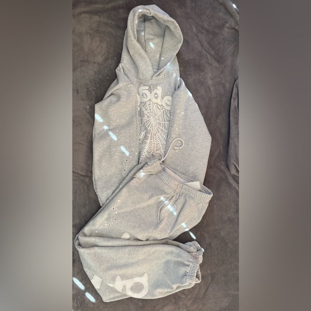 Gray Hoodie and Sweatpants Set